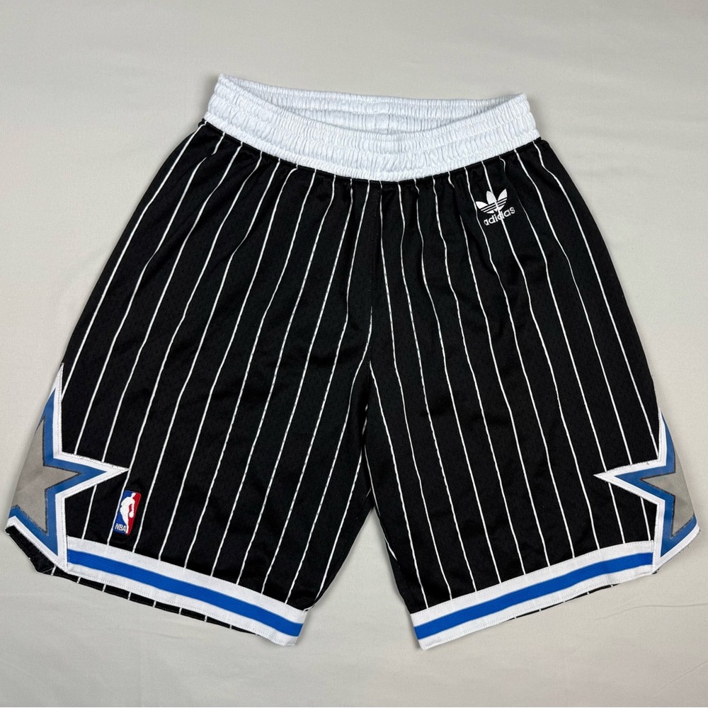 Adidas Orlando Magic Mens NBA Basketball Shorts Sz Medium Swingman Pinstripe B7